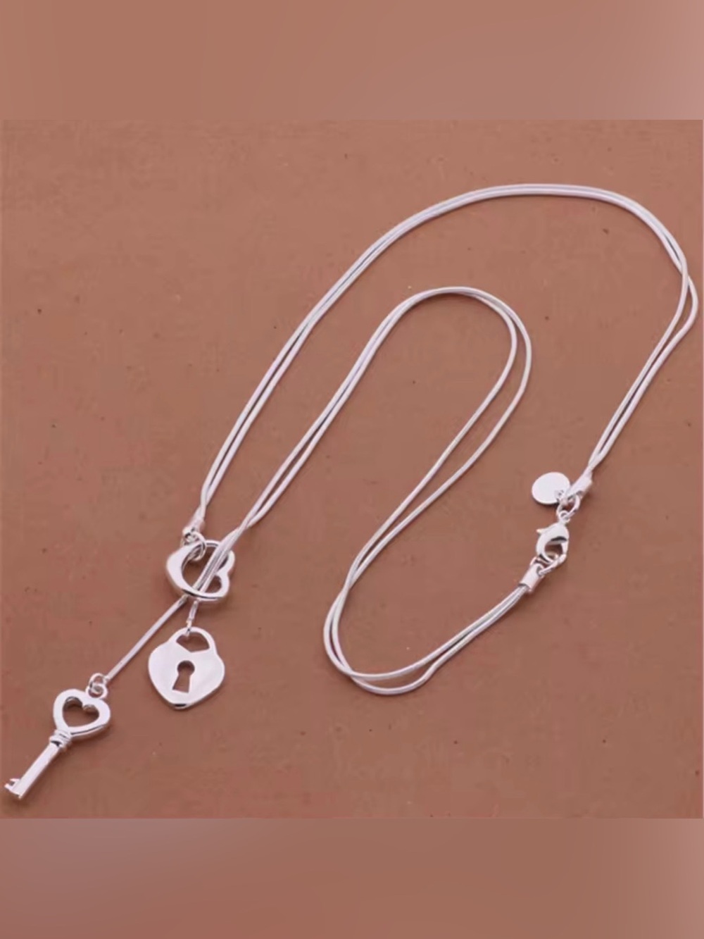 Italian Luxury Jewelry 925 Sterling Silver Double Strand Necklace 20” NWOT